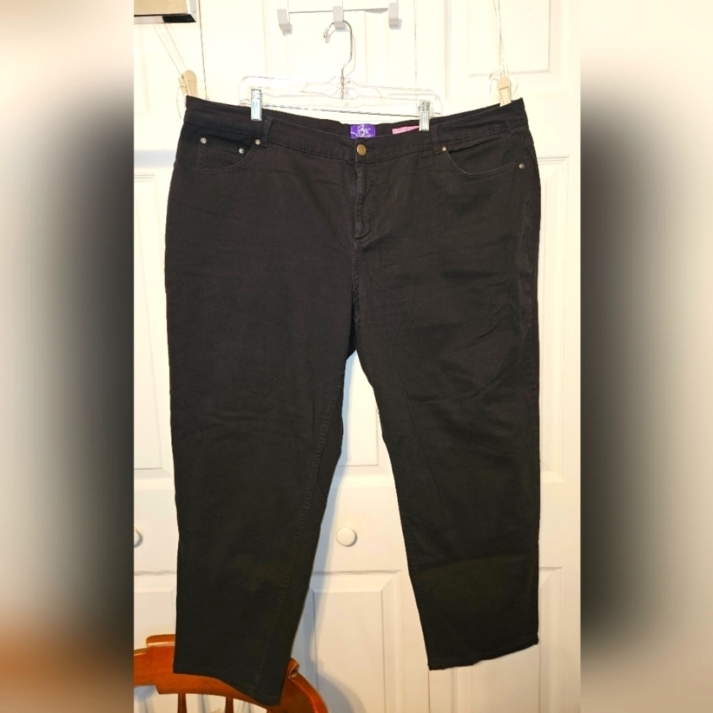 #362 Black JMS Classic Fit Straight Leg Twill- Size: 26W Short - Picture 4 of 4